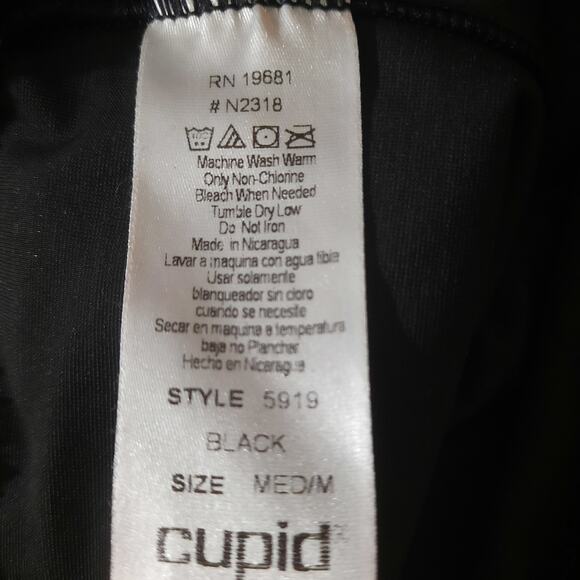 Cupid Womens Black Firm High Waisted Thigh Slimmer Size Medium - Picture 4 of 5